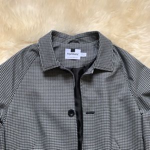 Topman Gingham Trench Coat